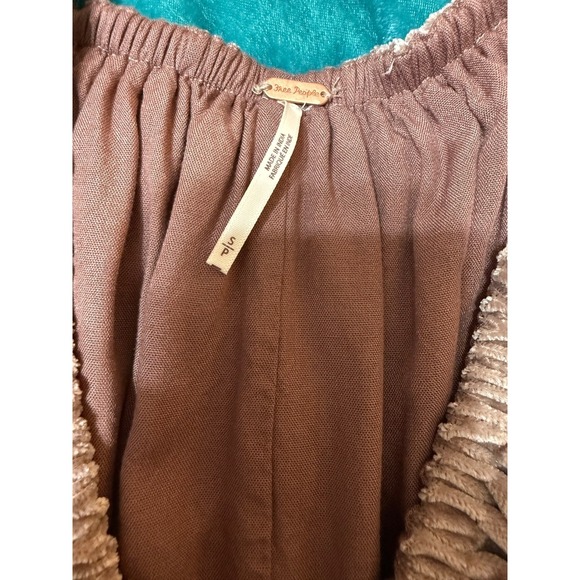 FREE PEOPLE  PORTIA VELVET MINI DRESS PINK/DUSTY ROSE BOHO PRAIRIE SMALL - Picture 3 of 8